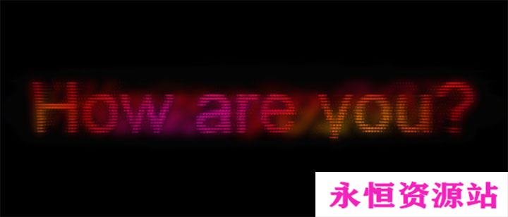 html5 canvas酷炫LED文字切换动画特效