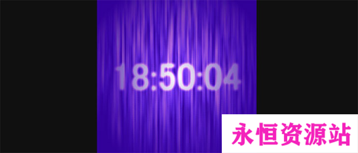 HTML5 Canvas水里数字时钟动画特效