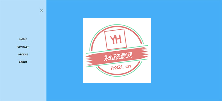 js+css3网页左侧滑动菜单动画特效