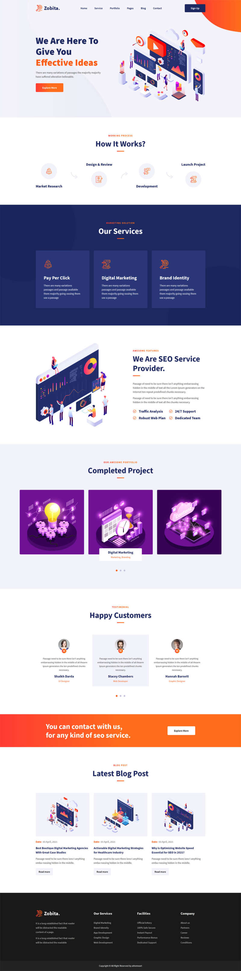 响应式数字营销网络公司HTML模板