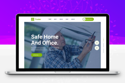 绿色风格视频监控安装安防公司网页模板