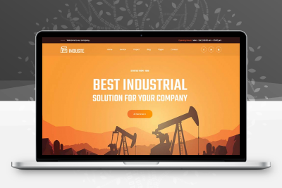 Bootstrap橙色多用途的工业生产企业网站html模板