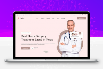 bootstrap粉红色美容整形医院官网HTML模板