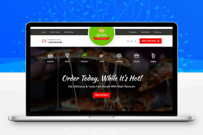 响应式快餐美食预订官网html模板