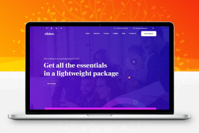 蓝紫色商务投资咨询公司html模板