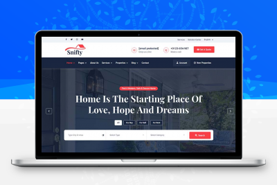 bootstrap5深蓝色房地产信息资讯平台HTML5模板
