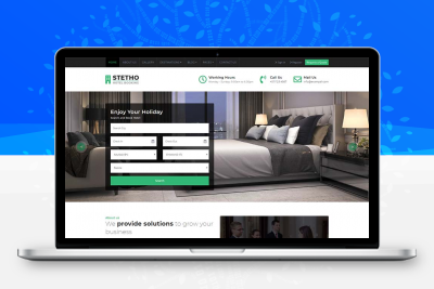 响应式酒店房间预订类网站html模板