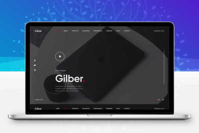 个人简历作品展示全屏滚动html模板