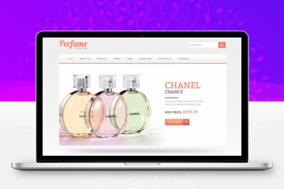 易优CMS响应式香水外贸企业英文网站模板/EyouCMS外贸类企业网站模板