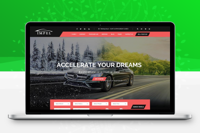 Bootstrap大气红色的汽车经销商网站html模板