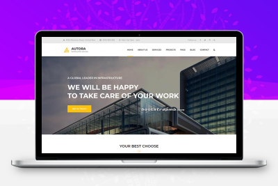 Bootstrap响应式的房地产建筑企业网站HTML模板