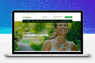 Bootstrap绿色的健康指导生活服务网站html模板