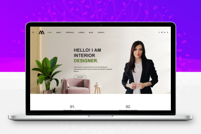 室内设计师个人作品简历html5模板