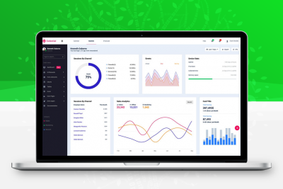 可视化后台数据仪表盘网站源码 html5模板