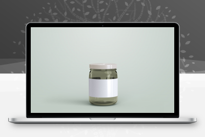 3款 食品透明蜜蜂塑料玻璃罐包装效果图展示VI智能PSD样机设计素材