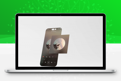 4款 无边框手机屏幕方形贴图UI效果图展示智能贴图PSD样机设计素材