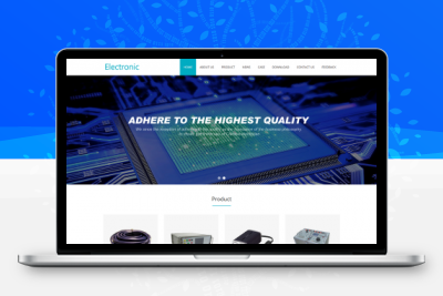 易优CMS响应式电子元件外贸英文网站模板/EyouCMS多语言类企业网站模板