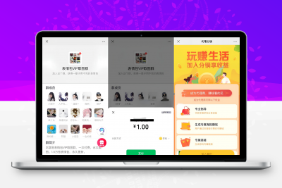 微信9.9元付费进群微信小程序源码带分销网站搭建