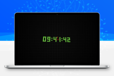 CSS3超酷3D像素电子时钟动画特效