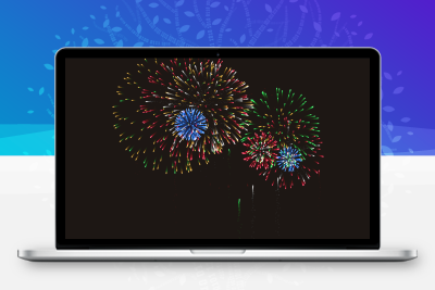 H5自适应烟花源码带烟花设置