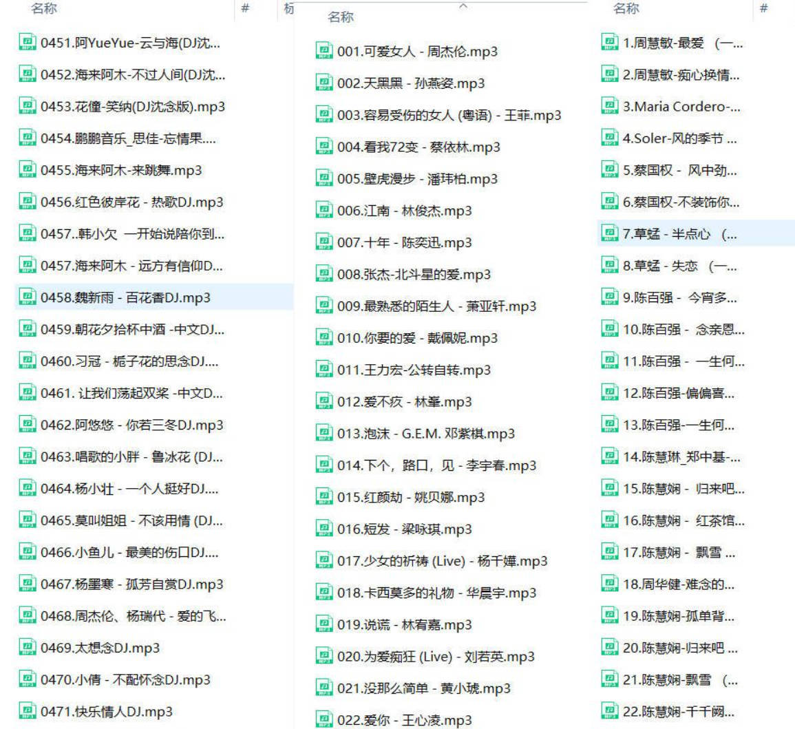 [车载高音质]经典粤语 抖友DJ 个人成名曲 560首